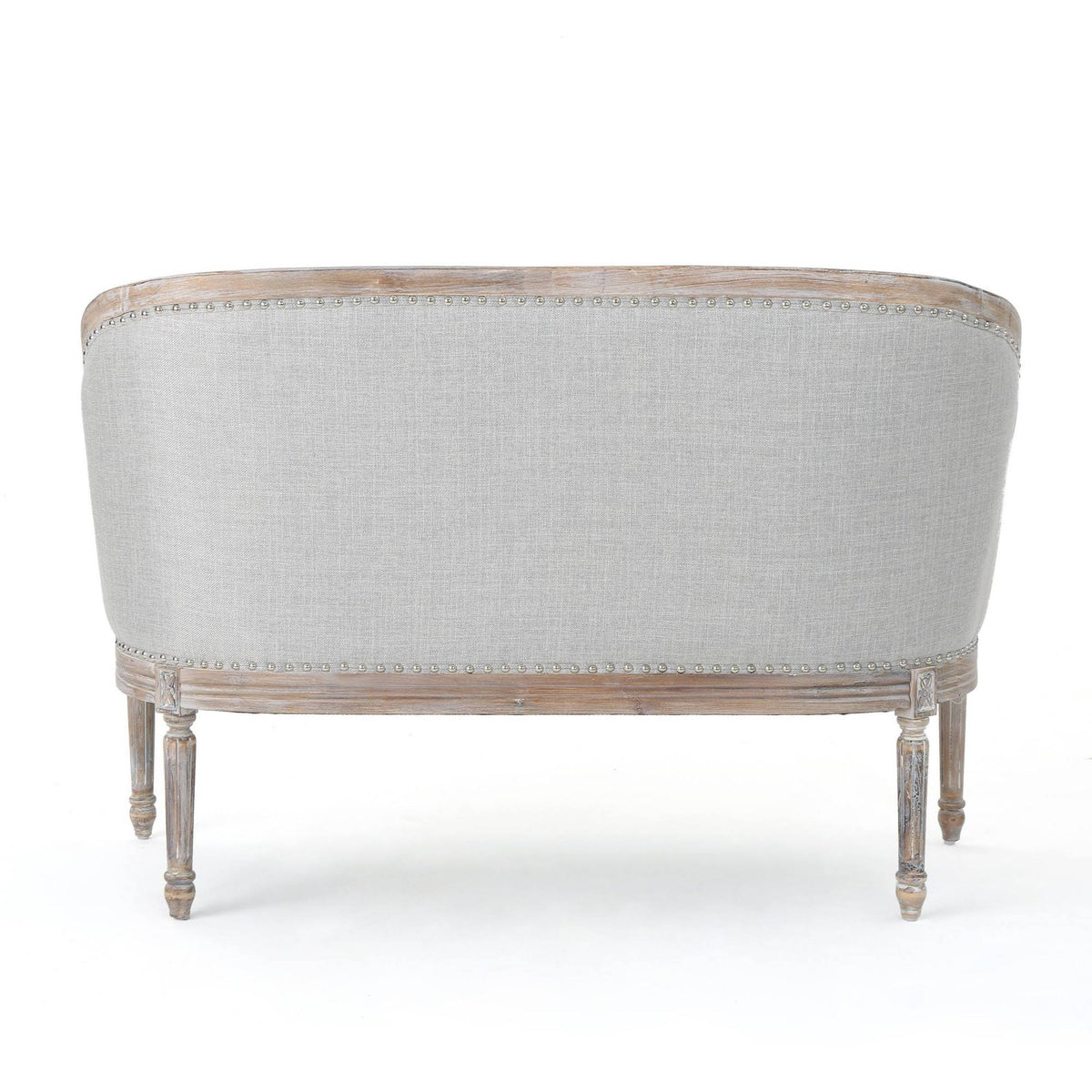 Tufted Loveseat Light Gray U88370