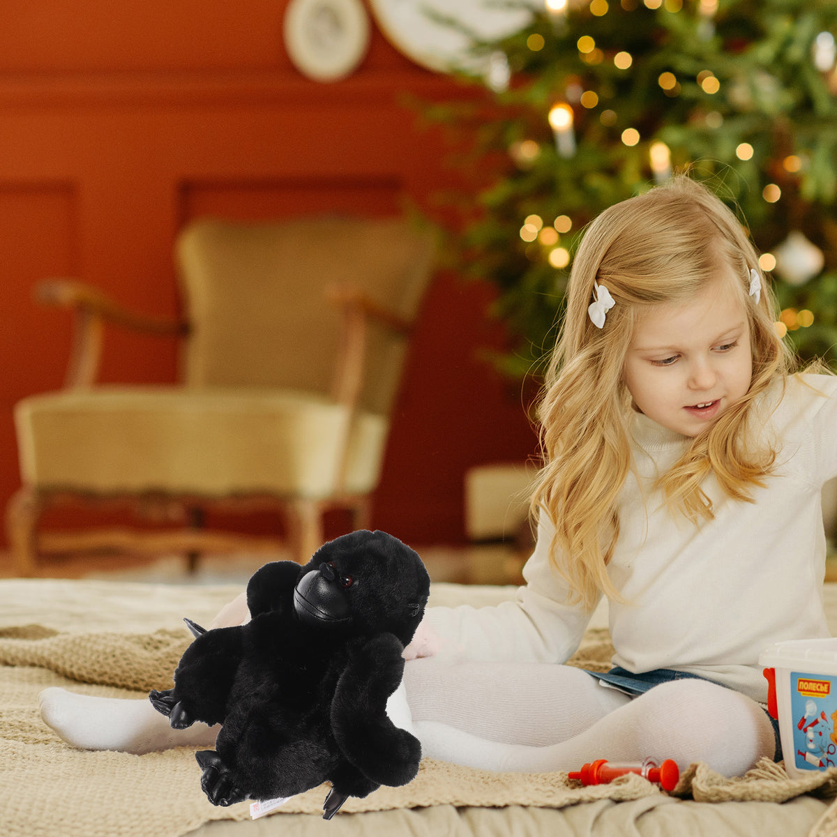 Large Plush Gorilla Stuffed Doll Y871337