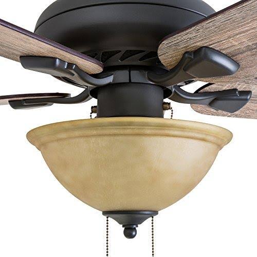 Aged Bronze Ceiling Fan with Light A50386