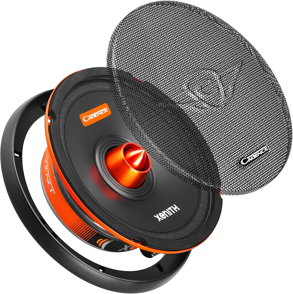 6.5 Inch 4 Ohm 150 Watts Max Power Midrange Car Speaker with Grill Pack of 2 H782