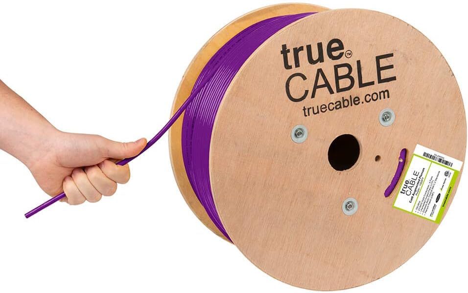 Cat6A Plenum Bulk Ethernet Cable, 1000ft, Green, 23AWG 4 Pair Solid Bare Copper, 750MHz, UTP O44716