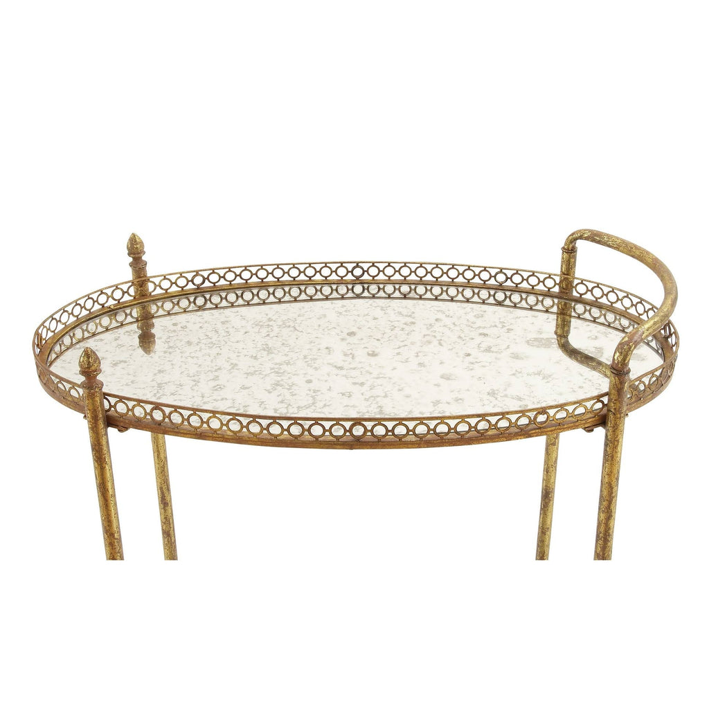 Gold Iron Traditional Bar Cart Q355833