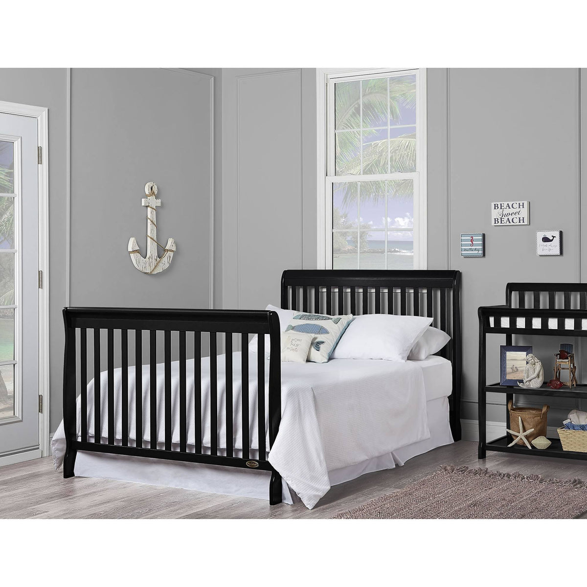 5 in 1 Convertible Crib, Black E619750