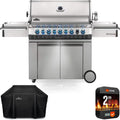 Propane Outdoor Grill with 5 Burners and Grill Cover Black S154