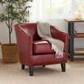 Red Bonded Leather Club Chair C252508