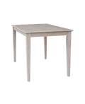 Solid Wood Top Dining Table, Washed Gray Taupe A62651