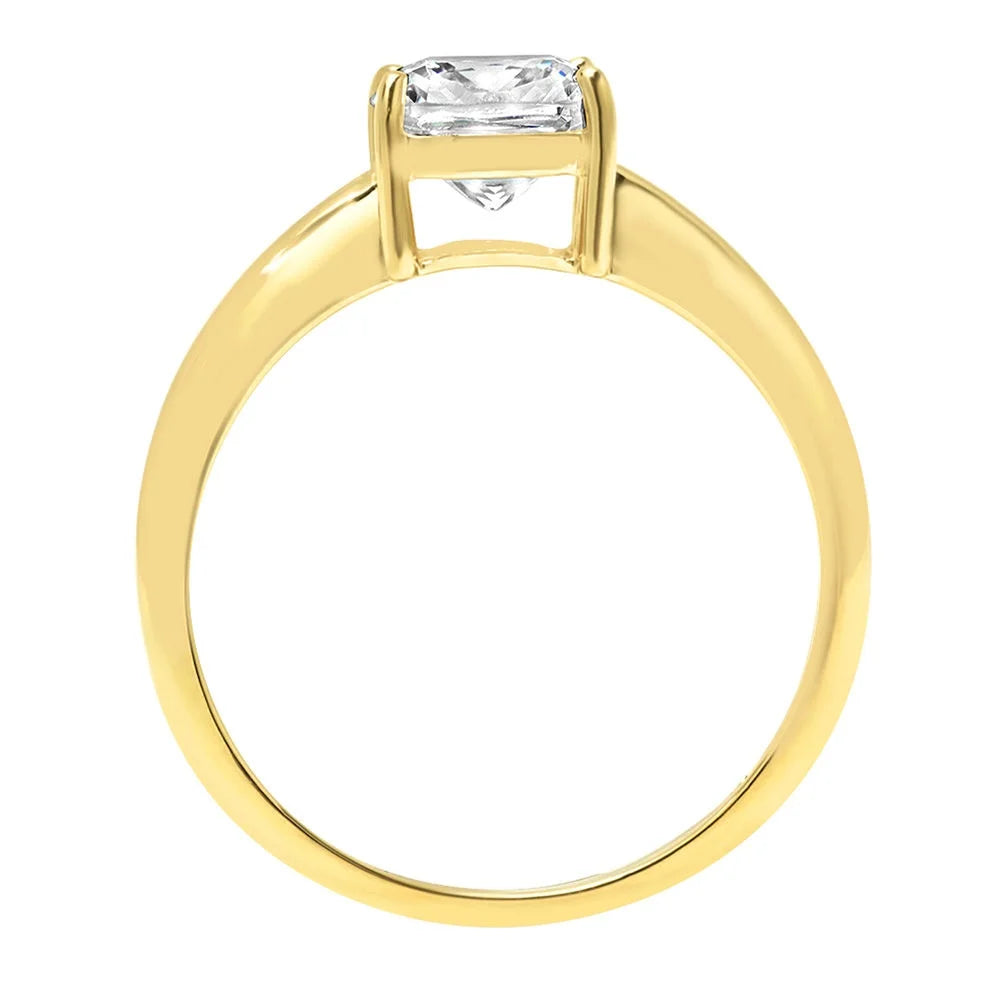 18K Yellow Gold Solitaire Engagement Ring C4898