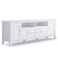 Solid Wood TV Media Stand in White Q6833