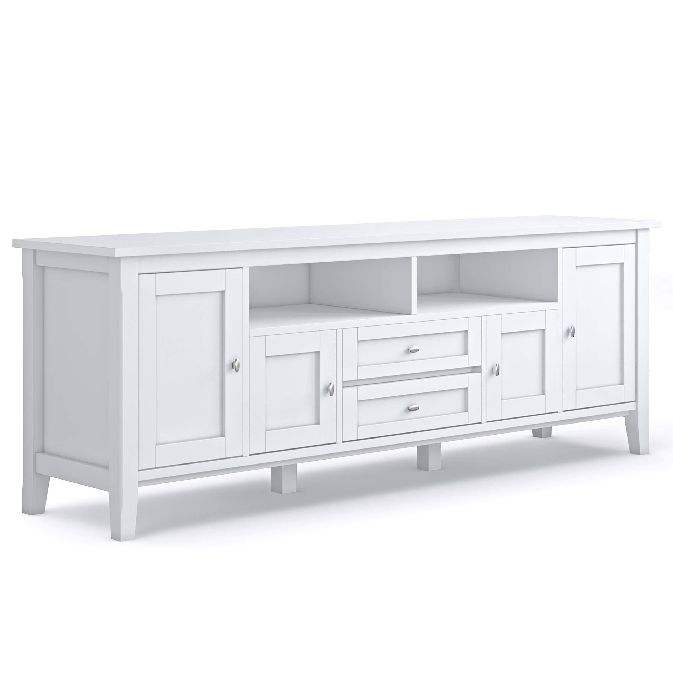 Solid Wood TV Media Stand in White Q6833