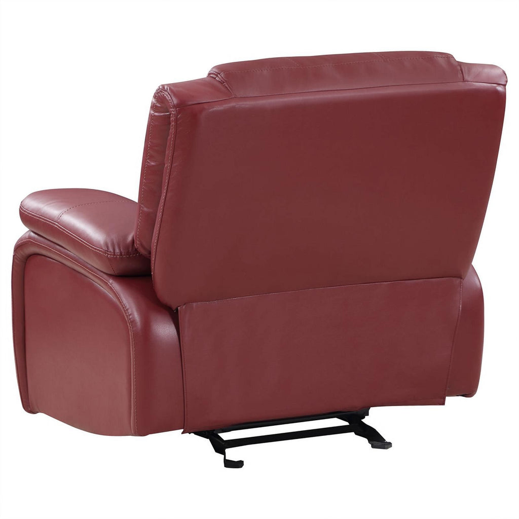 Red Faux Leather Glider Recliner E827273