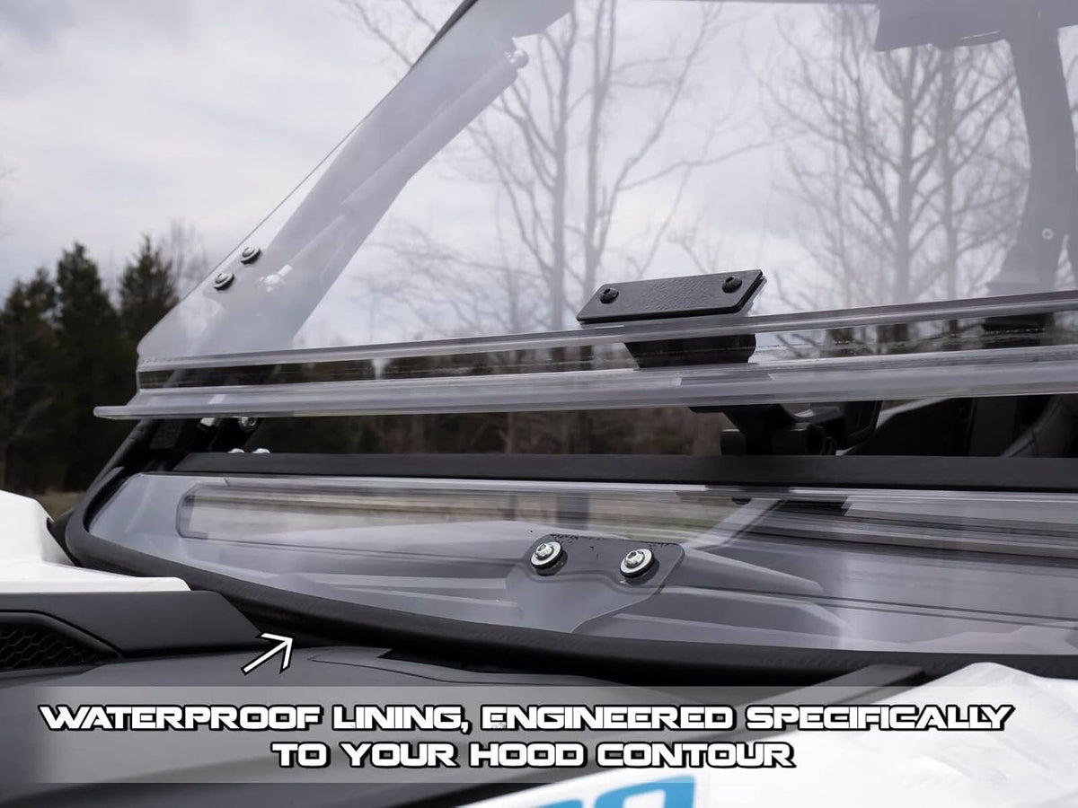 Flip Windshield for Can-Am Maverick Trail 800/1000, 1/4" Clear Scratch Resistant Polycarbonate S42027