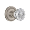 Clear Crystal Double Dummy Door Knob with Rope Rosette Q167