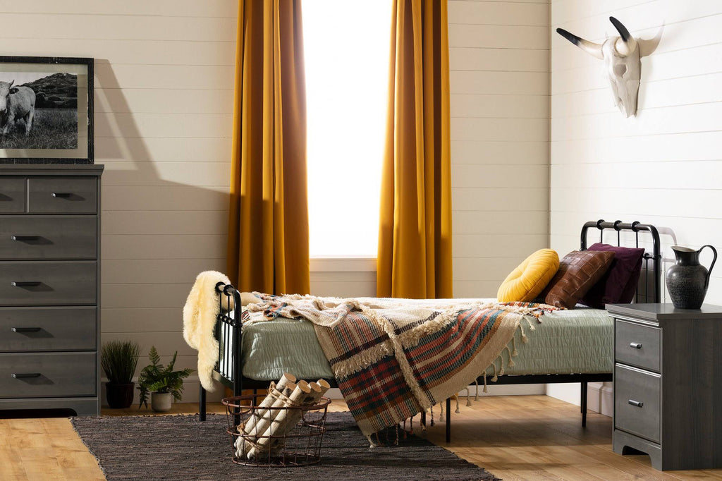 Twin Metal Bed H408