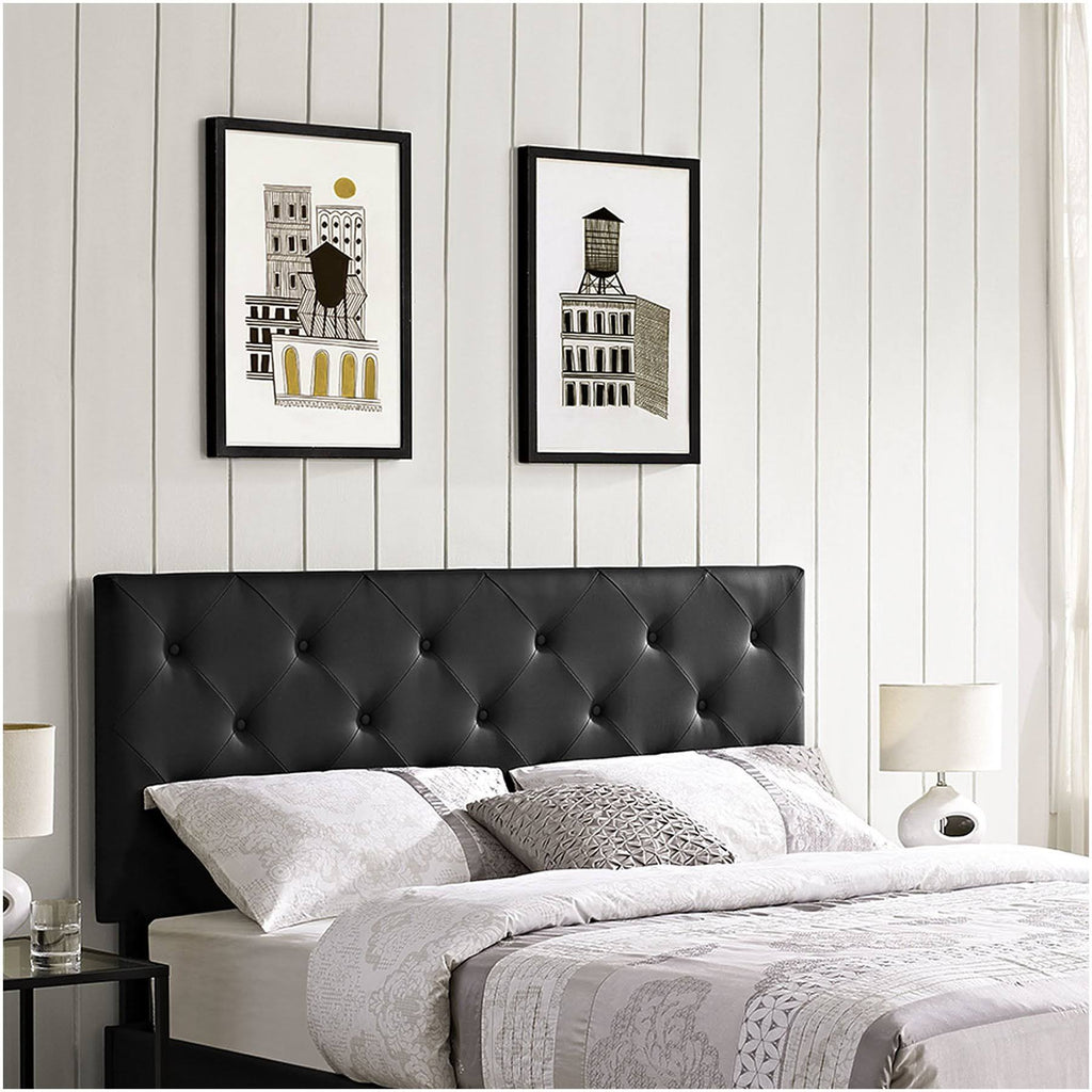 Black King Vinyl Headboard N31624