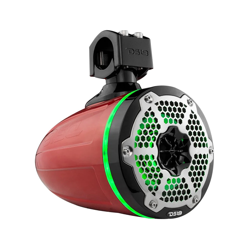 6.5" Neodymium Marine Towers with Passive Radiator, 1" Driver & RGB LED Light, 450 Watts (Pair) G824