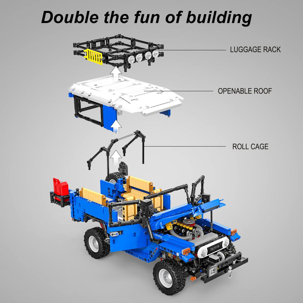 Technic Off-Road FJ40 Building Set, 1:12 Scale Model Car Kit (2101 Pieces) T737