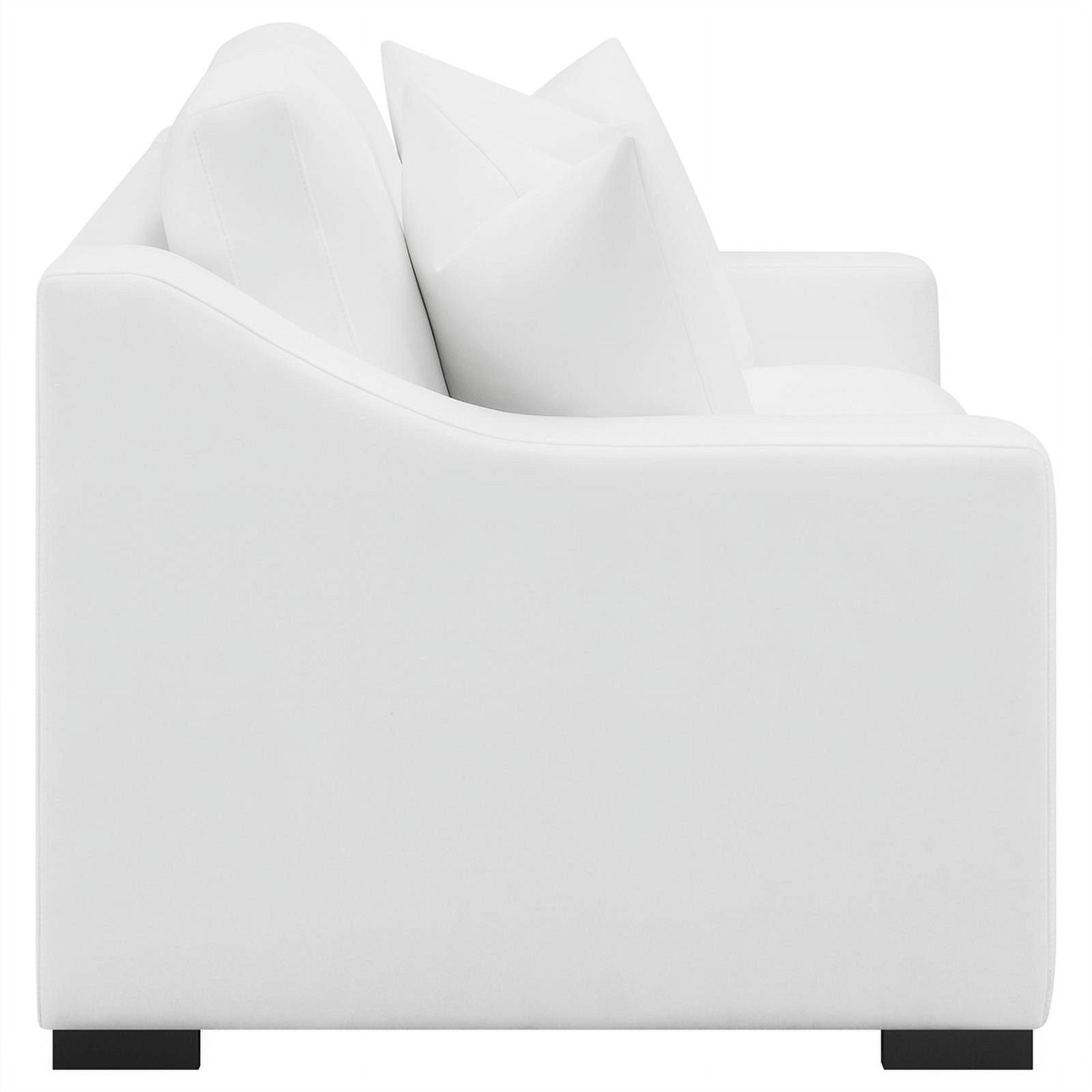 2-piece White Fabric Upholstered Living Room Set E74376