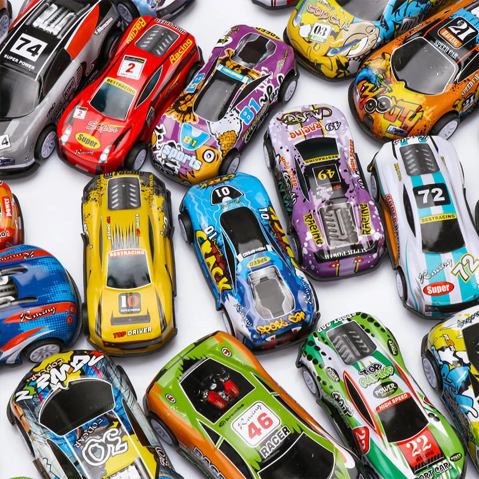30Pcs Pull Back Toy Cars, Mini Die-Cast Race Cars Vehicles Bulk R828940