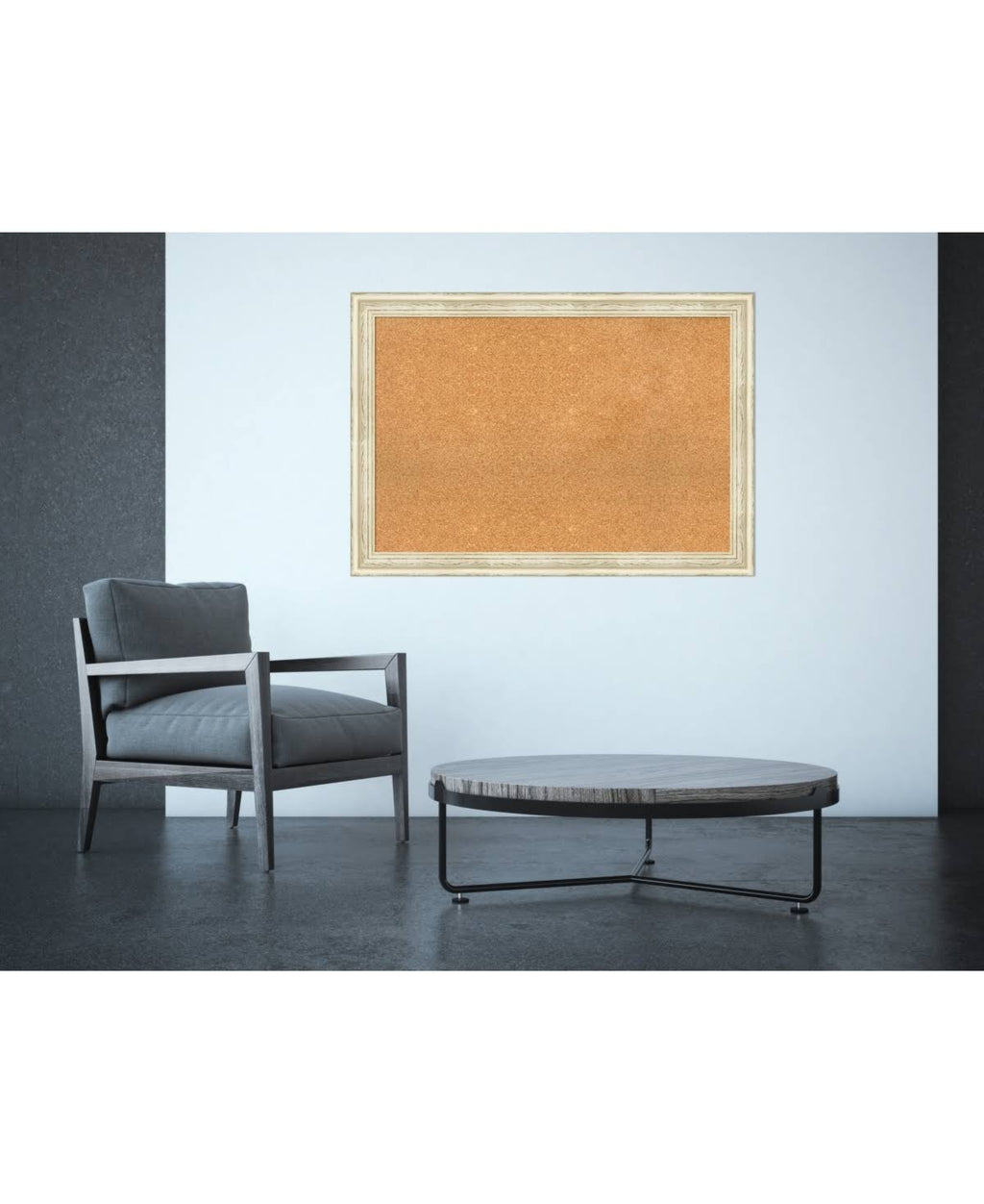 Country Whitewash Framed Cork Board P827