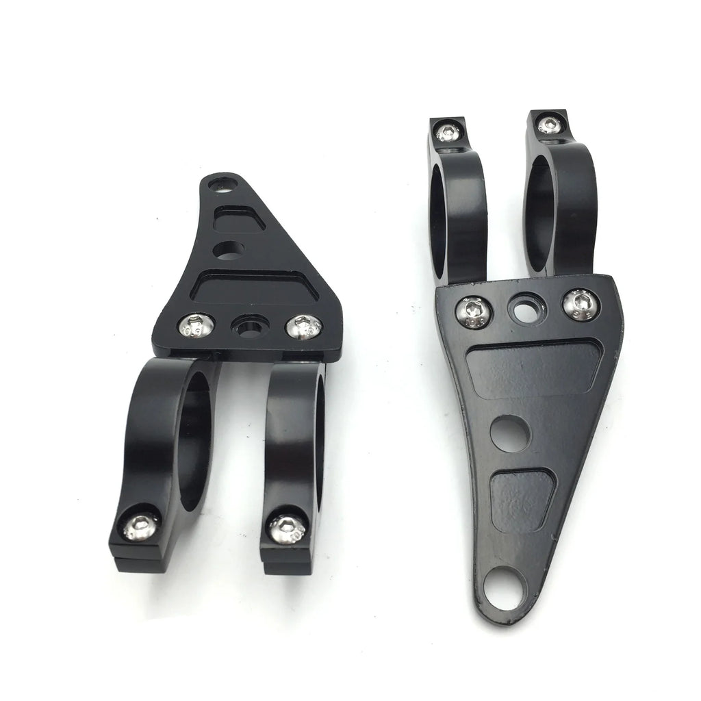 Black 35mm Turn Signal Clamps Headlight Mount Bracket Fork Ear Chopper Cafe Racer L194
