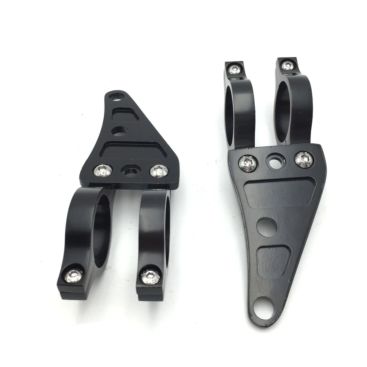 Black 35mm Turn Signal Clamps Headlight Mount Bracket Fork Ear Chopper Cafe Racer L194