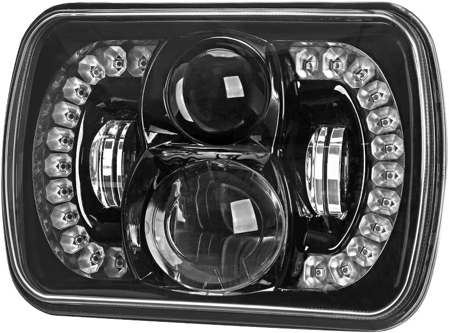 5x7/7x6 Inch Projector LED Headlights with DRL Cambered Lens K80310