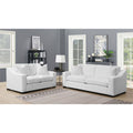 2-piece White Fabric Upholstered Living Room Set E74376