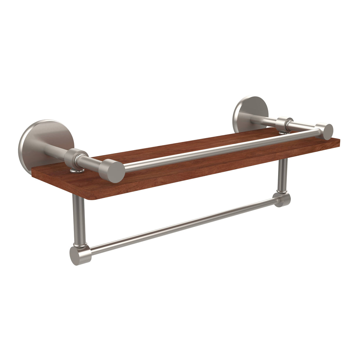 IPE Ironwood Shelf with Gallery Rail and Towel Bar I991187