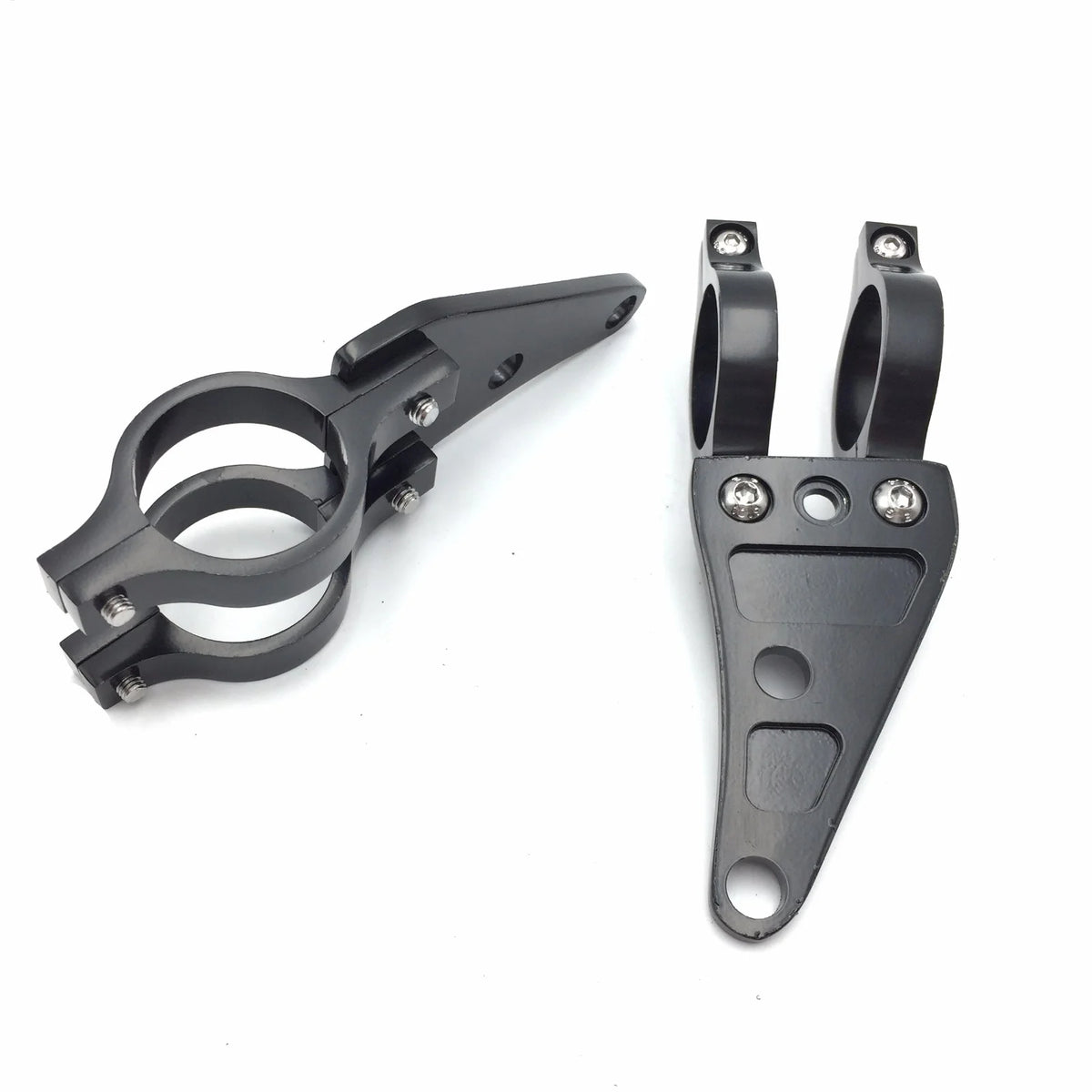 Black 35mm Turn Signal Clamps Headlight Mount Bracket Fork Ear Chopper Cafe Racer L194