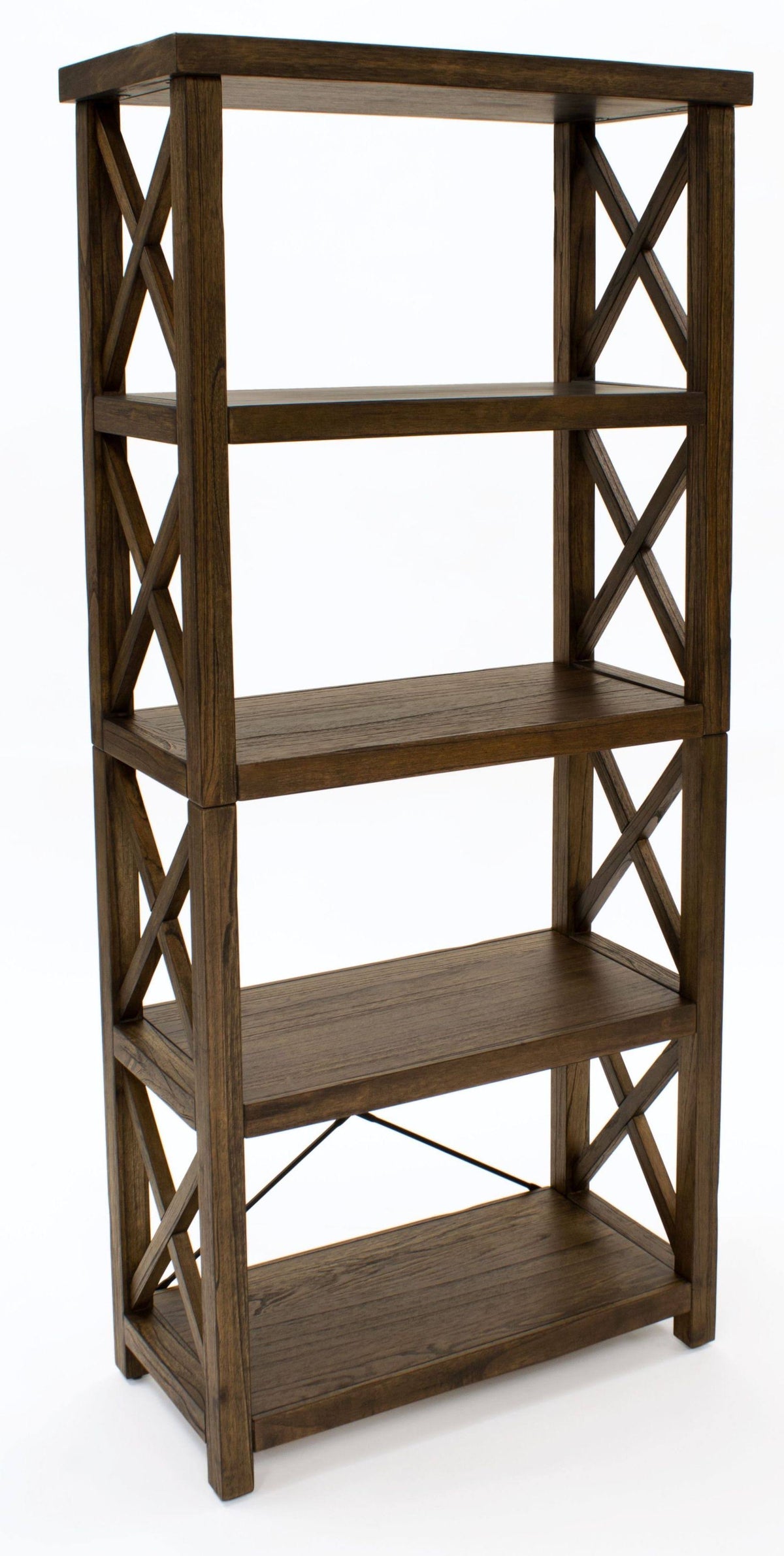 Chestnut Brown Four Shelf Tall Bookcase B314