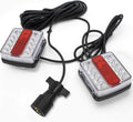 Magnetic LED Trailer Towing Light Kit, 24ft Cable with 7 pin plug, IP68 Waterproof, Pack of 2 B79645
