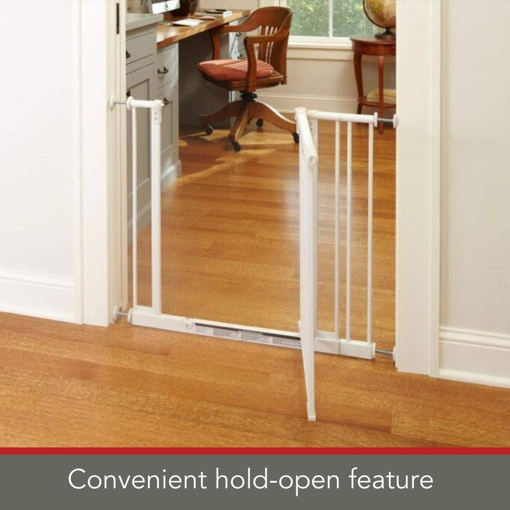 Easy-Close 28-38.5x22 Child or Pet Safety Gate + 10.5x22 Gate Extension D686085
