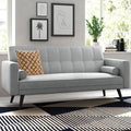 Gray Canvas Square Arm Sleeper Sofa W975960