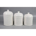 White 3 Piece Kitchen Canister Set W486