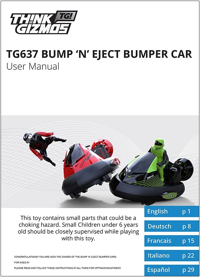 Multiplayer 2.4Ghz Remote Control Bumper Cars H21441