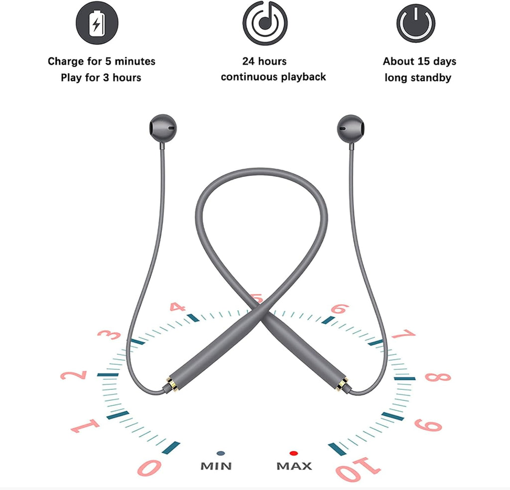 Wireless Earbuds Neckband with Mic Noise Cancelling Headset W101914