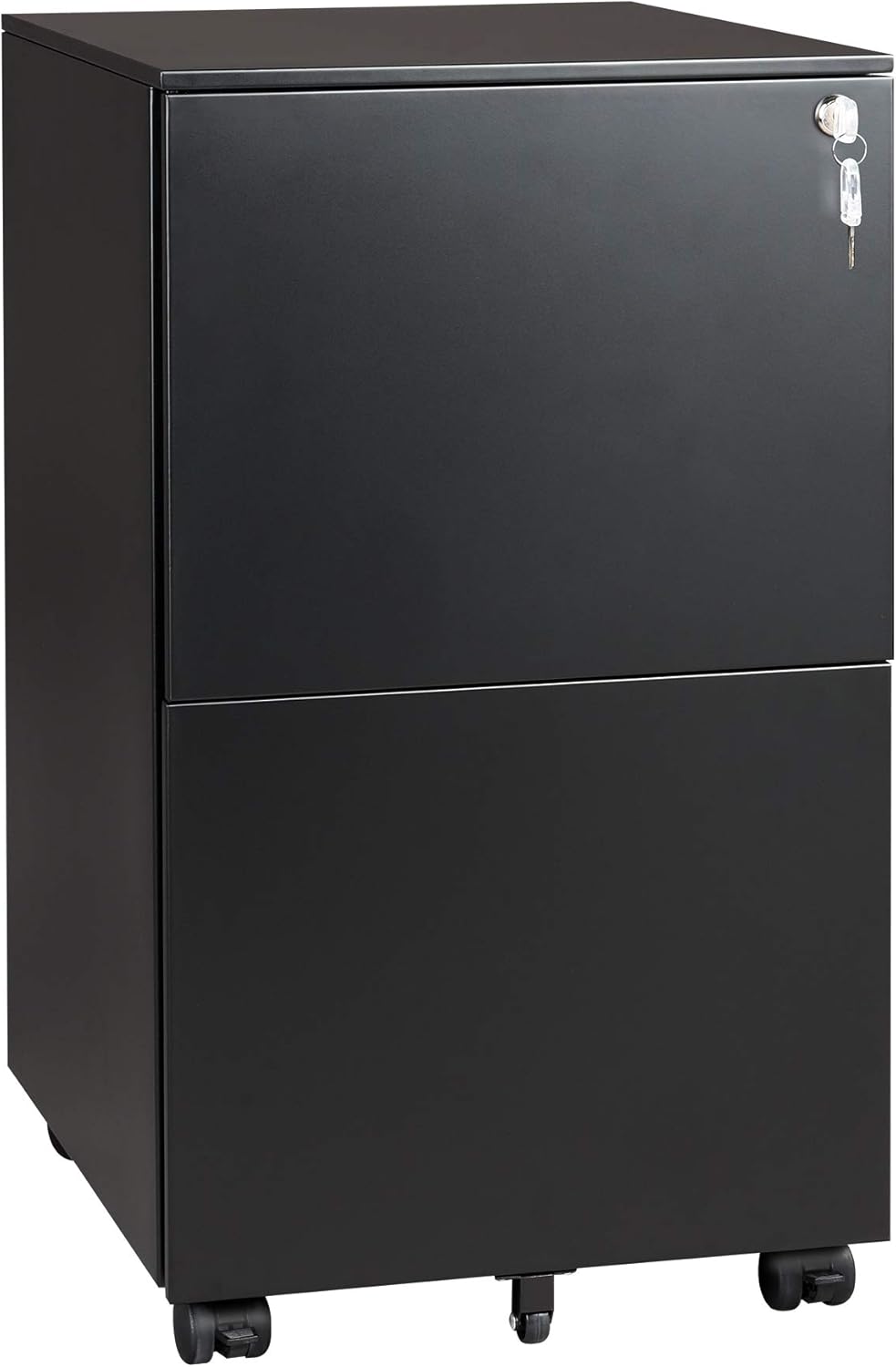 White Vertical File Cabinet with Lock K385343