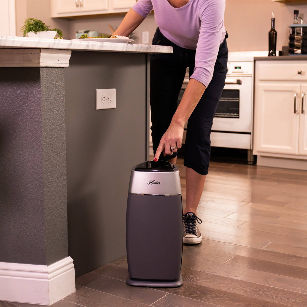 Black/Silver HEPA Tower Air Purifier F2064