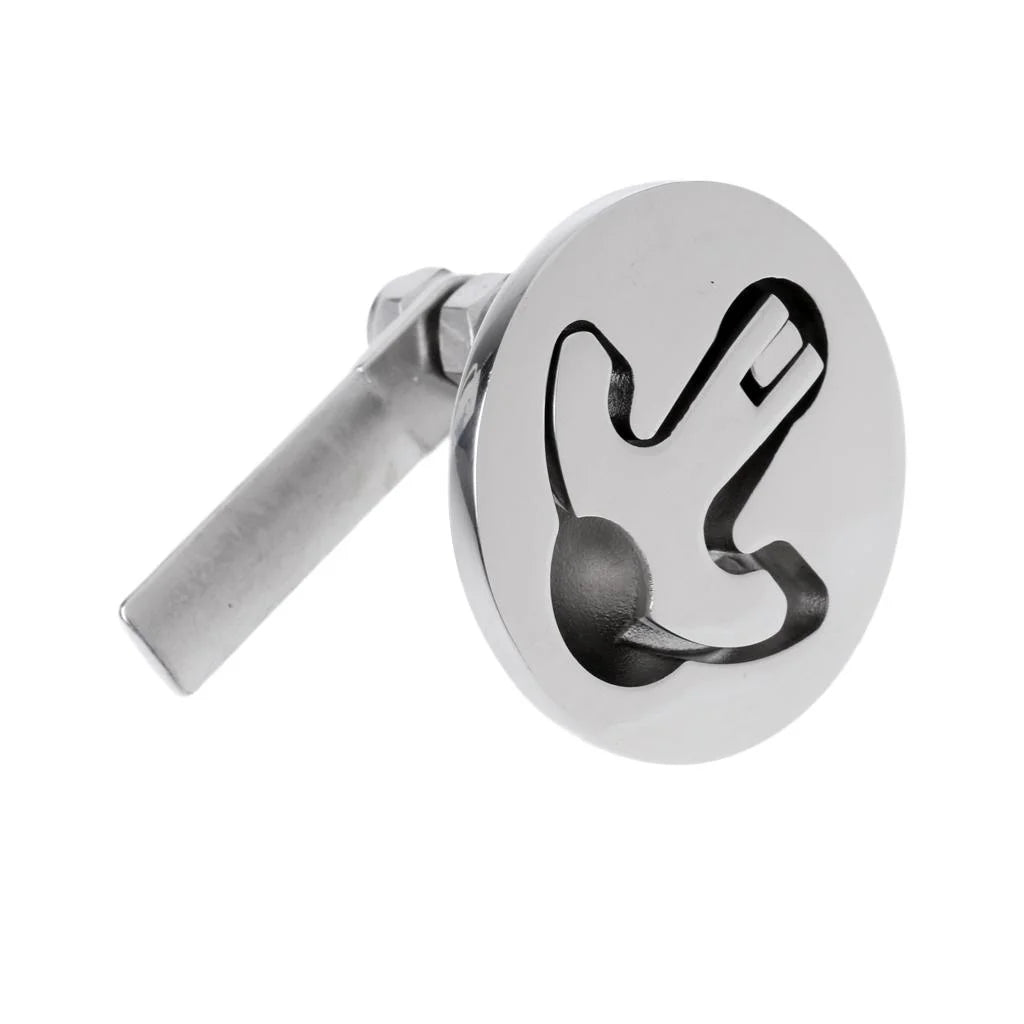 316 Stainless Steel Round Boat Pull, 2 inch 50mm Flush Pull T-Handle Latches K420183