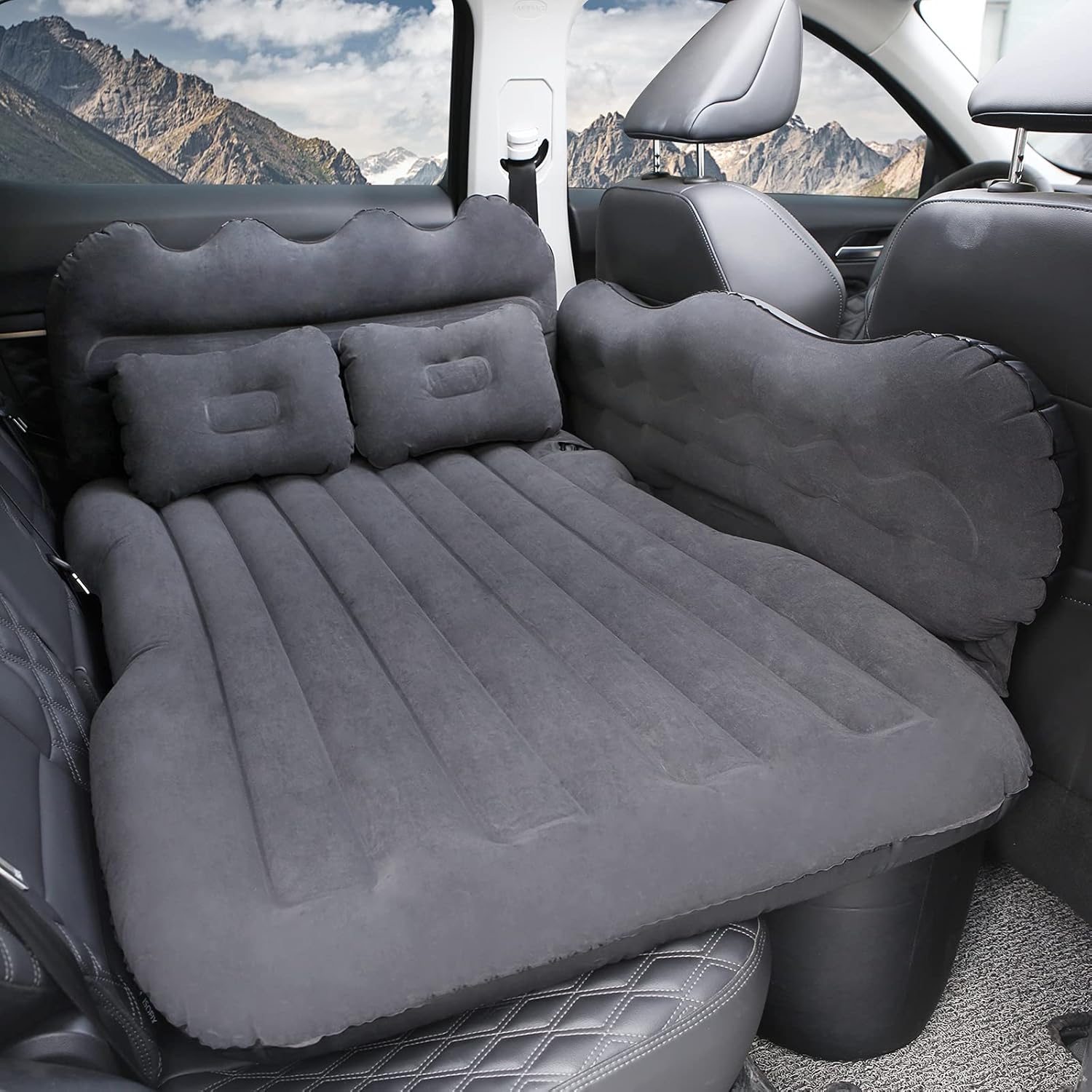 Gray Inflatable Car Air Mattress Z2166