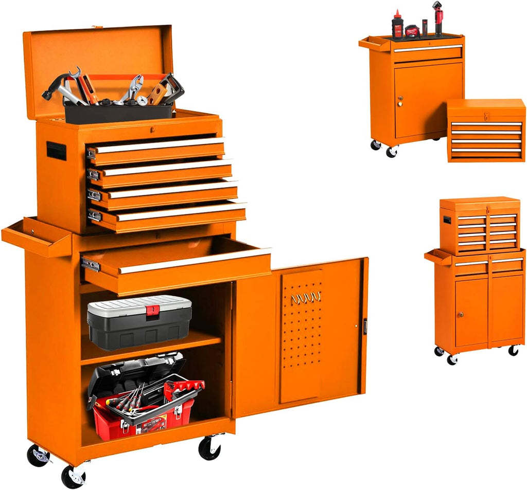 Black 5-Drawer Rolling Tool Chest with Wheels T43678