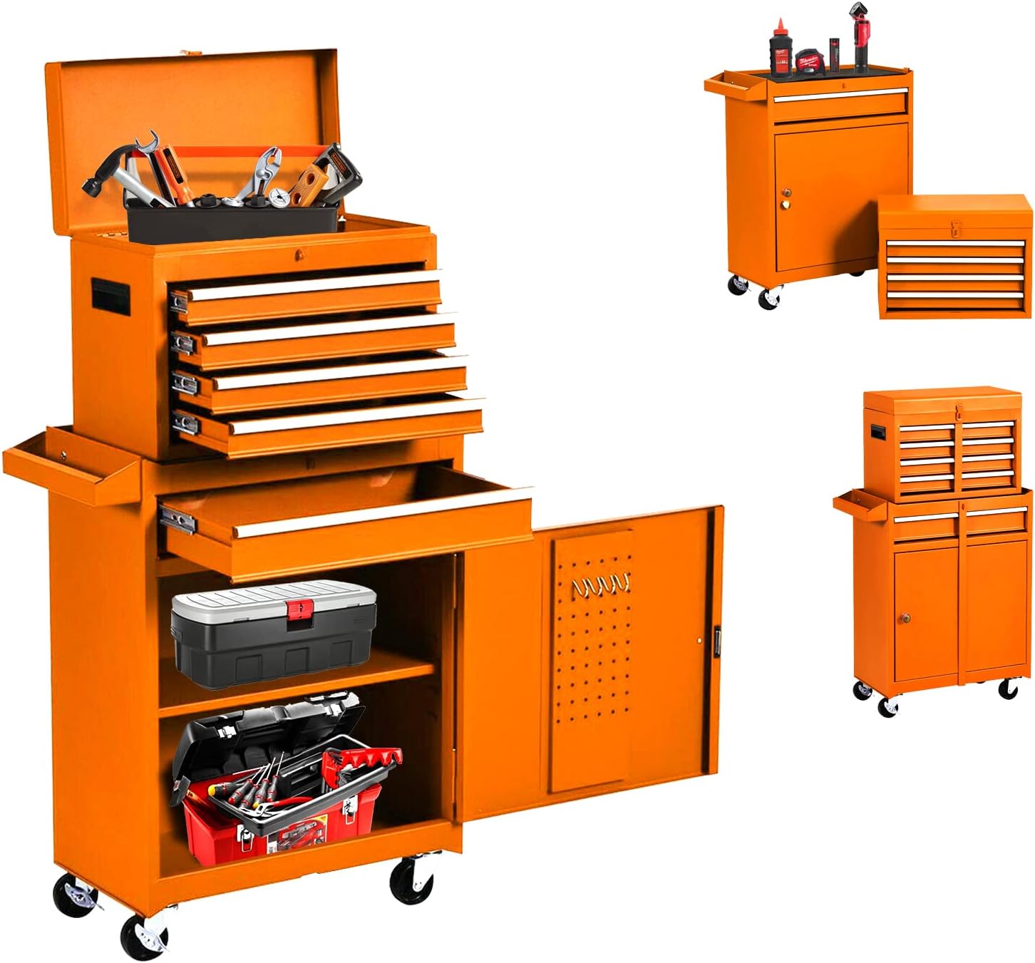 Black 5-Drawer Rolling Tool Chest with Wheels T43678