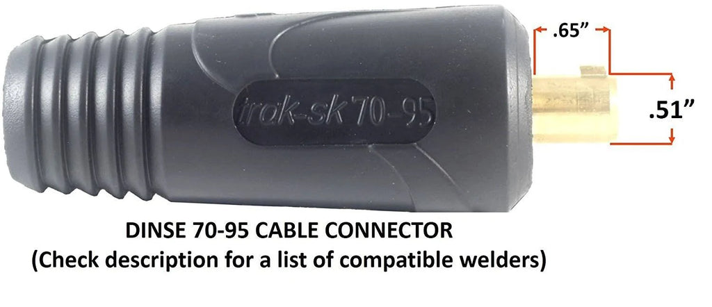 2/0 AWG Welding Leads Assembly Set with Dinse Connector V75292