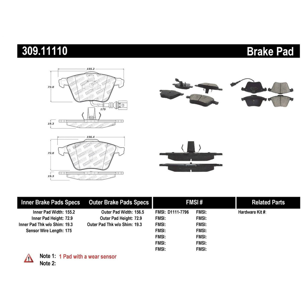 Sport Brake Pads P8590