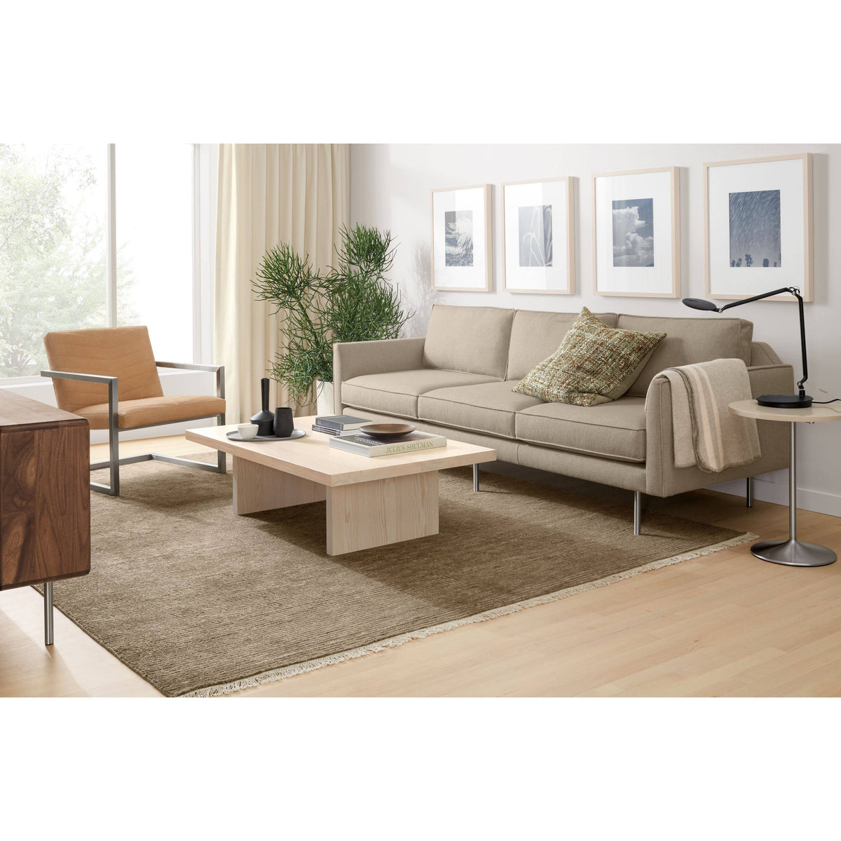 White Quartz Round End Table O256583