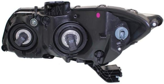 Black Housing Headlight Pair with Bulbs O706624