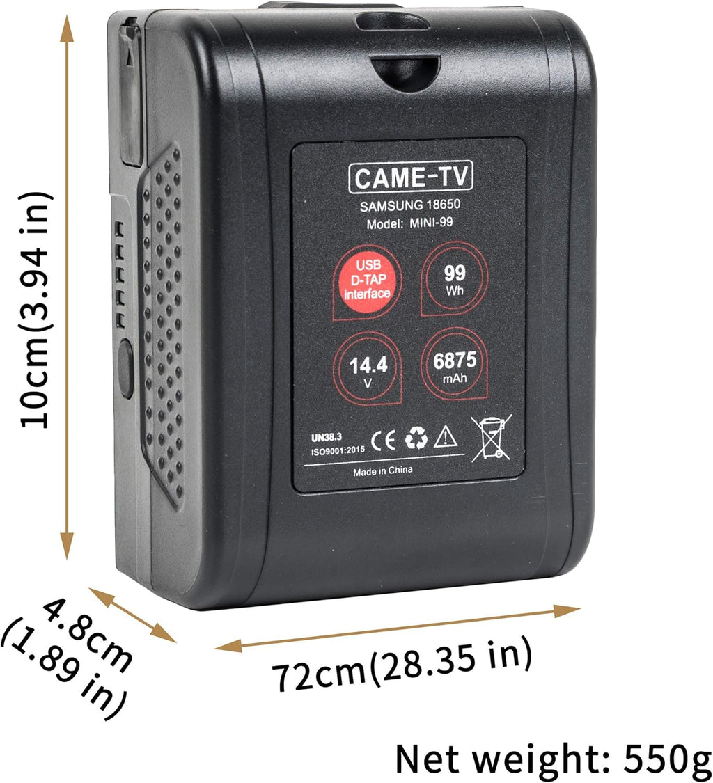 Mini 99 V-Mount Battery 99Wh 14.4V 6800 mAh with D-tap and 2 USB Outlets G48073