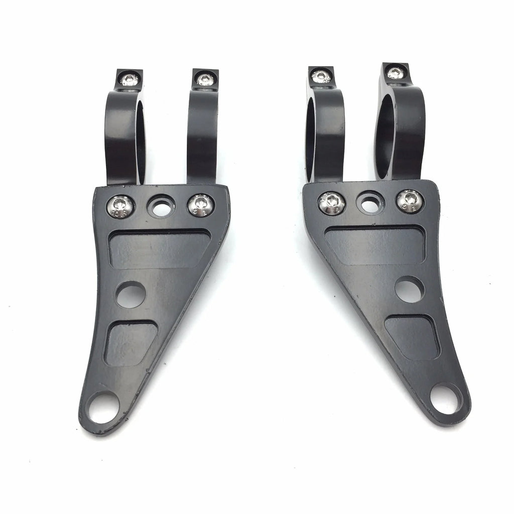 Black 35mm Turn Signal Clamps Headlight Mount Bracket Fork Ear Chopper Cafe Racer L194