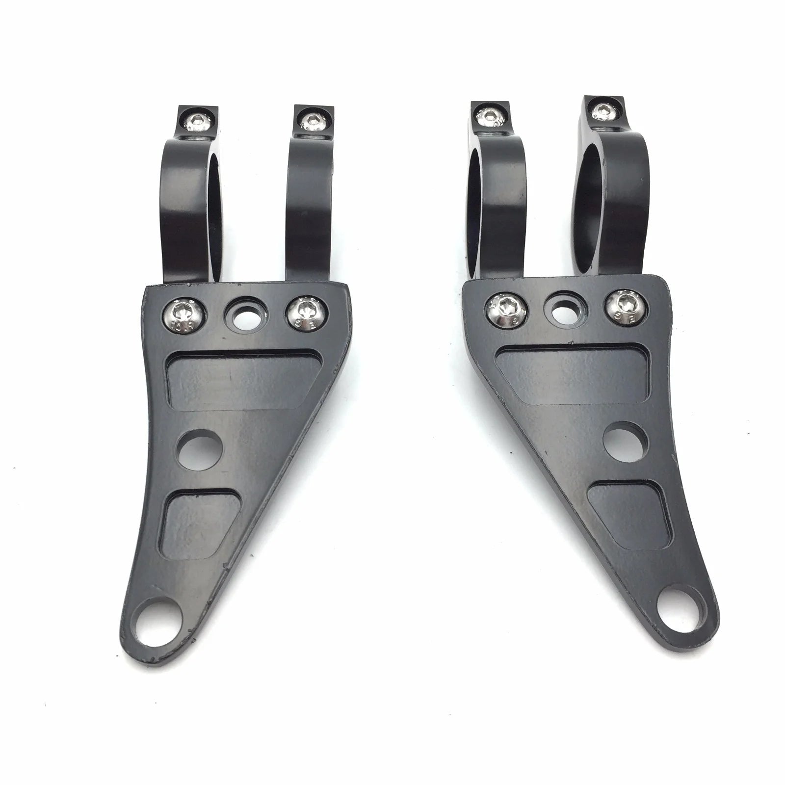 Black 35mm Turn Signal Clamps Headlight Mount Bracket Fork Ear Chopper Cafe Racer L194