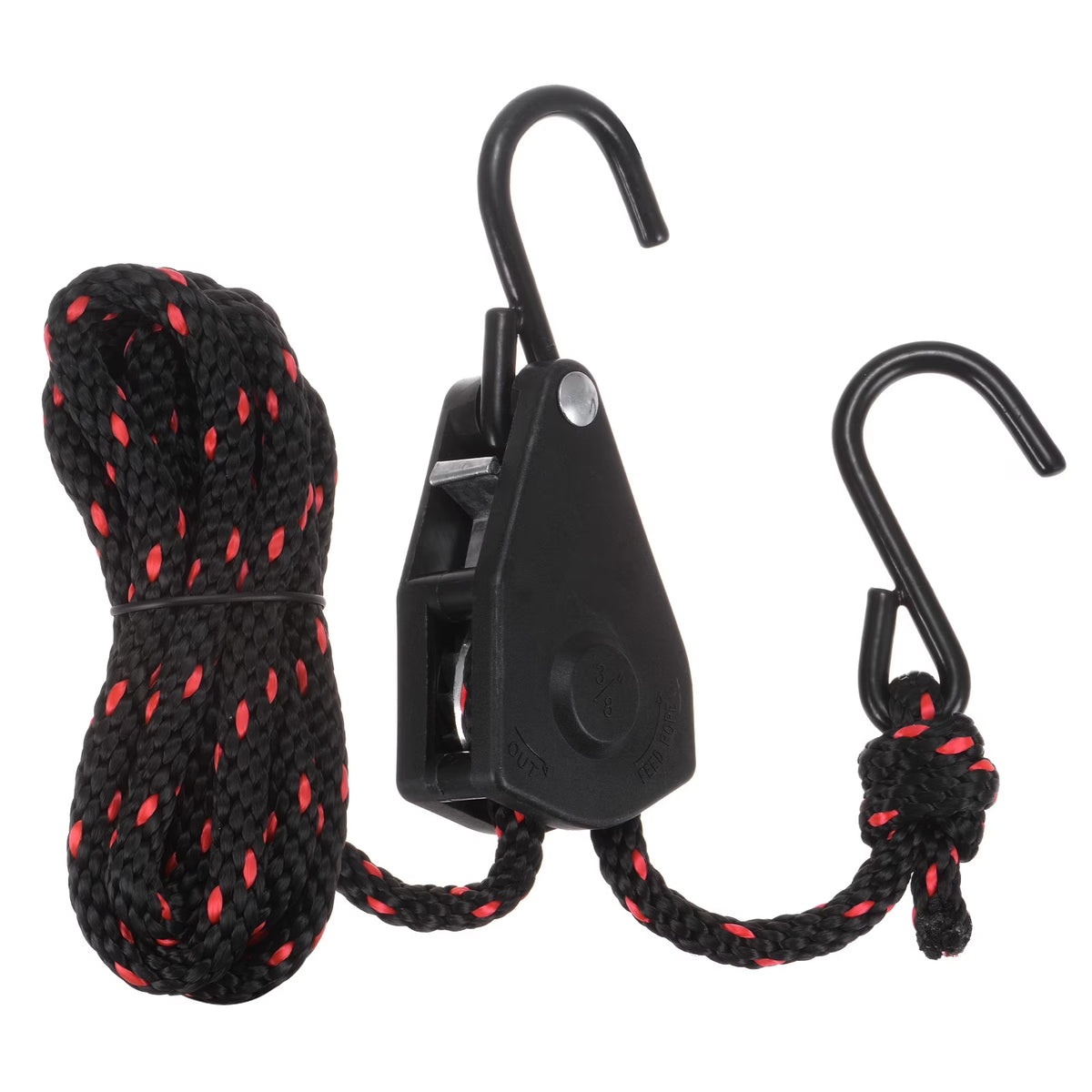 3/8" (10mm) Tie Down Ratchet Rope Hanger Metal Gear 9.8ft (3meter) Strap W3960